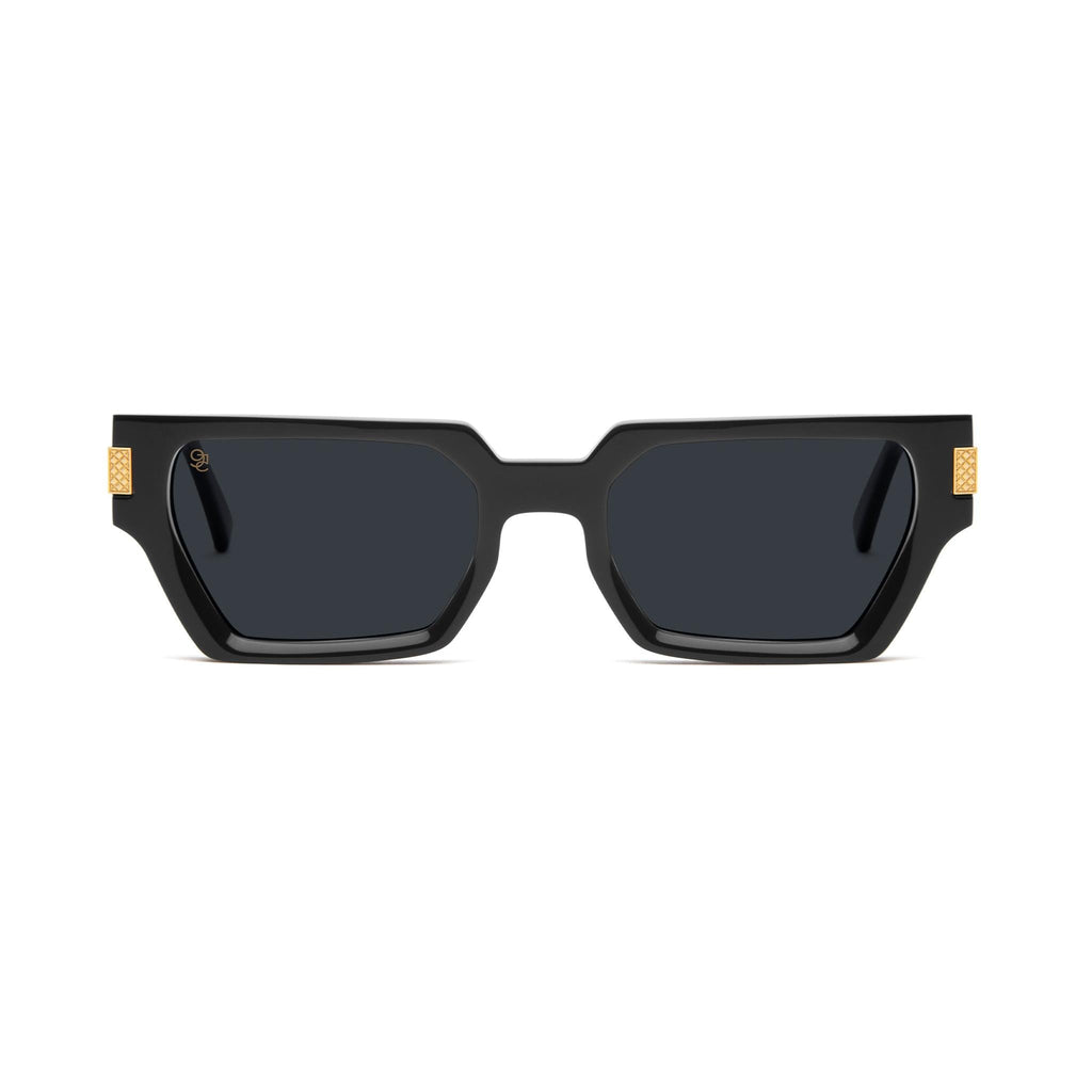 9FIVE Locks Black & 24K Gold Sunglasses