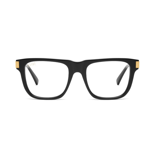 9FIVE Ocean Black & Gold Clear Lens Glasses
