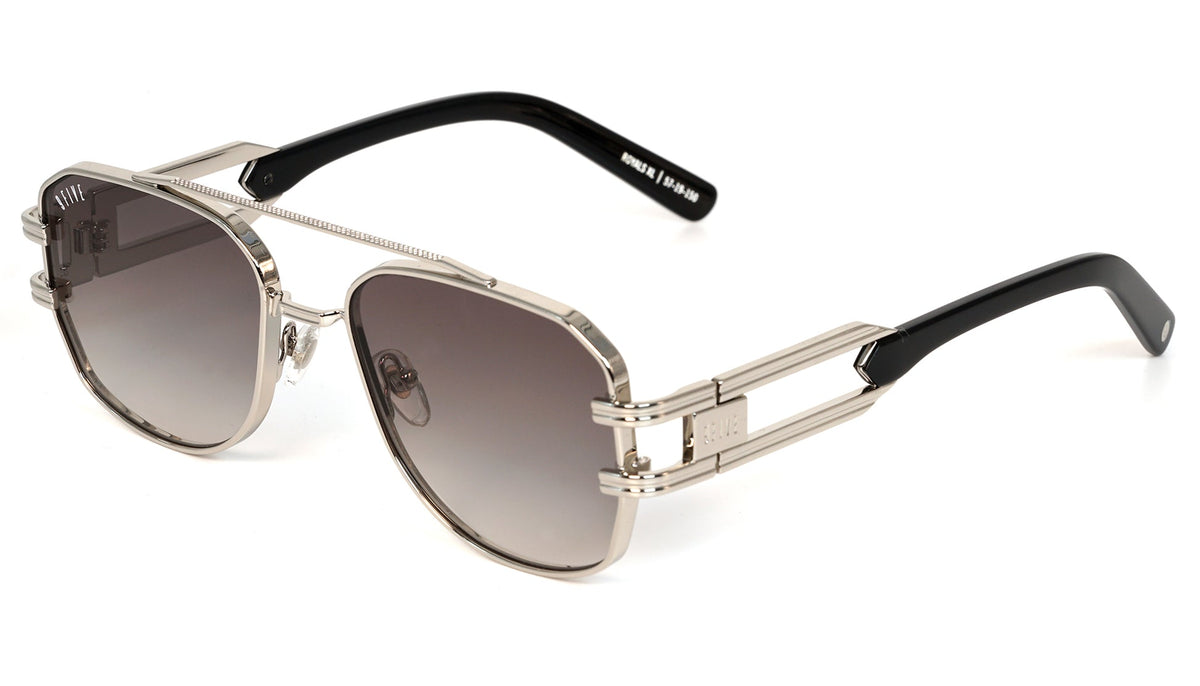 9FIVE Royals XL Black & Platinum - Gradient Sunglasses