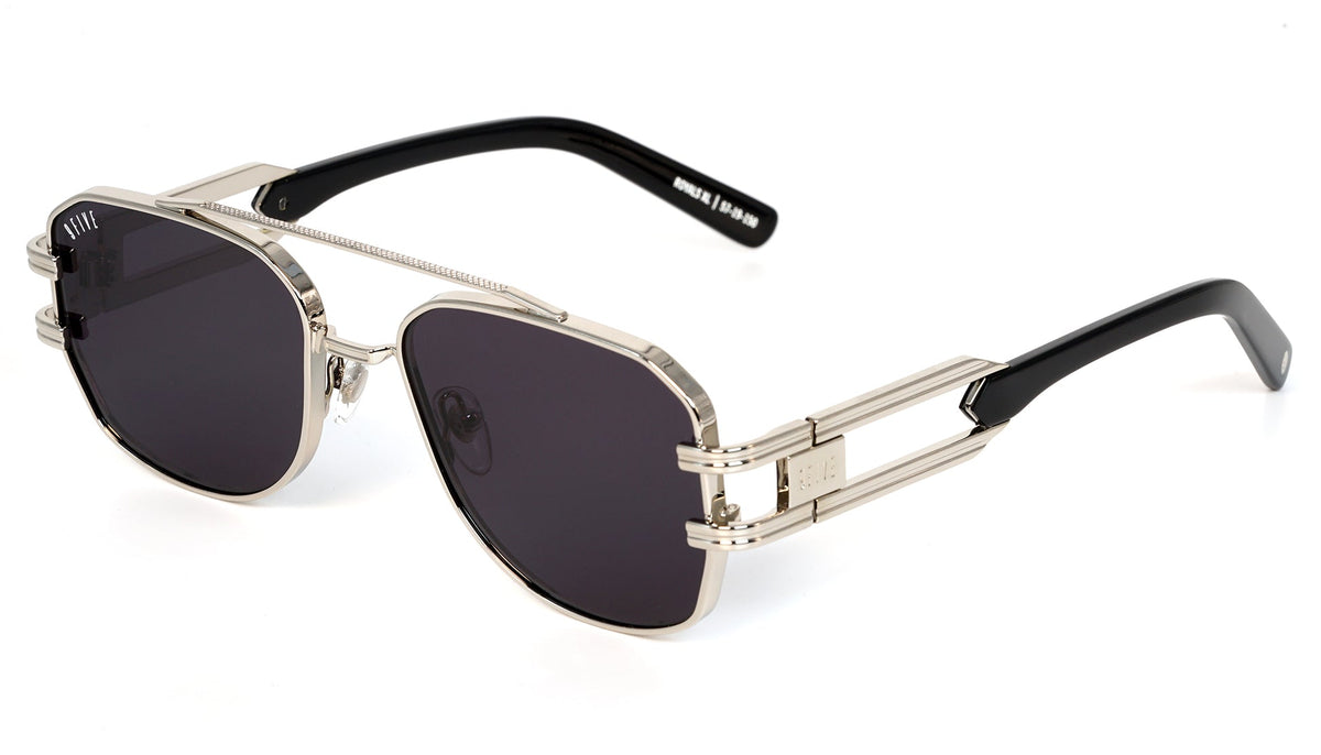 9FIVE Royals XL Black & Platinum Sunglasses