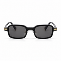 Lunettes de soleil EVATIKA, forme rectangulaire, monture noir, verres gris