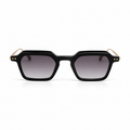 Lunettes de soleil EVATIKA, forme rectangulaire, monture noir, verres violet