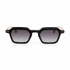 Lunettes de soleil EVATIKA, forme rectangulaire, monture noir, verres violet