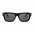 Lunettes de soleil EVATIKA, forme rectangulaire, monture noir, verres gris