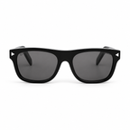 Lunettes de soleil EVATIKA, forme rectangulaire, monture noir, verres gris