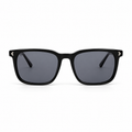 Lunettes de soleil EVATIKA, forme rectangulaire, monture noir, verres gris