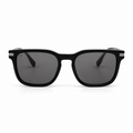 Lunettes de soleil EVATIKA, forme rectangulaire, monture noir, verres gris