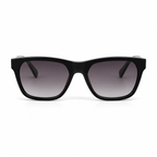 Lunettes de soleil EVATIKA, forme rectangulaire, monture noir, verres violet