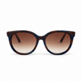 Lunettes de soleil EVATIKA, forme cat-eye, monture multicolore, verres marron