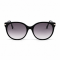 Lunettes de soleil EVATIKA, forme papillon, monture noir, verres marron