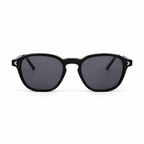Lunettes de soleil EVATIKA, forme rectangulaire, monture noir, verres gris