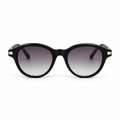 Lunettes de soleil EVATIKA, forme cat-eye, monture noir, verres gris