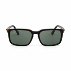 Lunettes de soleil EVATIKA, forme rectangulaire, monture vert, verres vert
