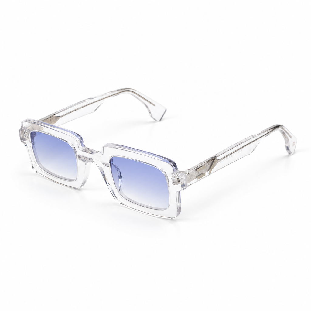 OZ Eyewear Monture transparente à verres bleutés – vue trois quarts