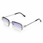 OZ Eyewear Lunettes sans contour à verres lilas – vue trois quarts