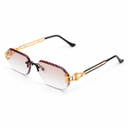 OZ Eyewear Lunettes sans contour rose et or – vue trois quarts