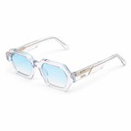 OZ Eyewear Monture transparente à détails argentés – vue trois quarts