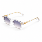 OZ Eyewear Monture transparente à verres mauves – vue trois quarts