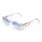 OZ Eyewear Monture transparente à verres bleu glacier – vue trois quarts