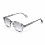 OZ Eyewear Monture gris transparent arrondie – vue trois quarts