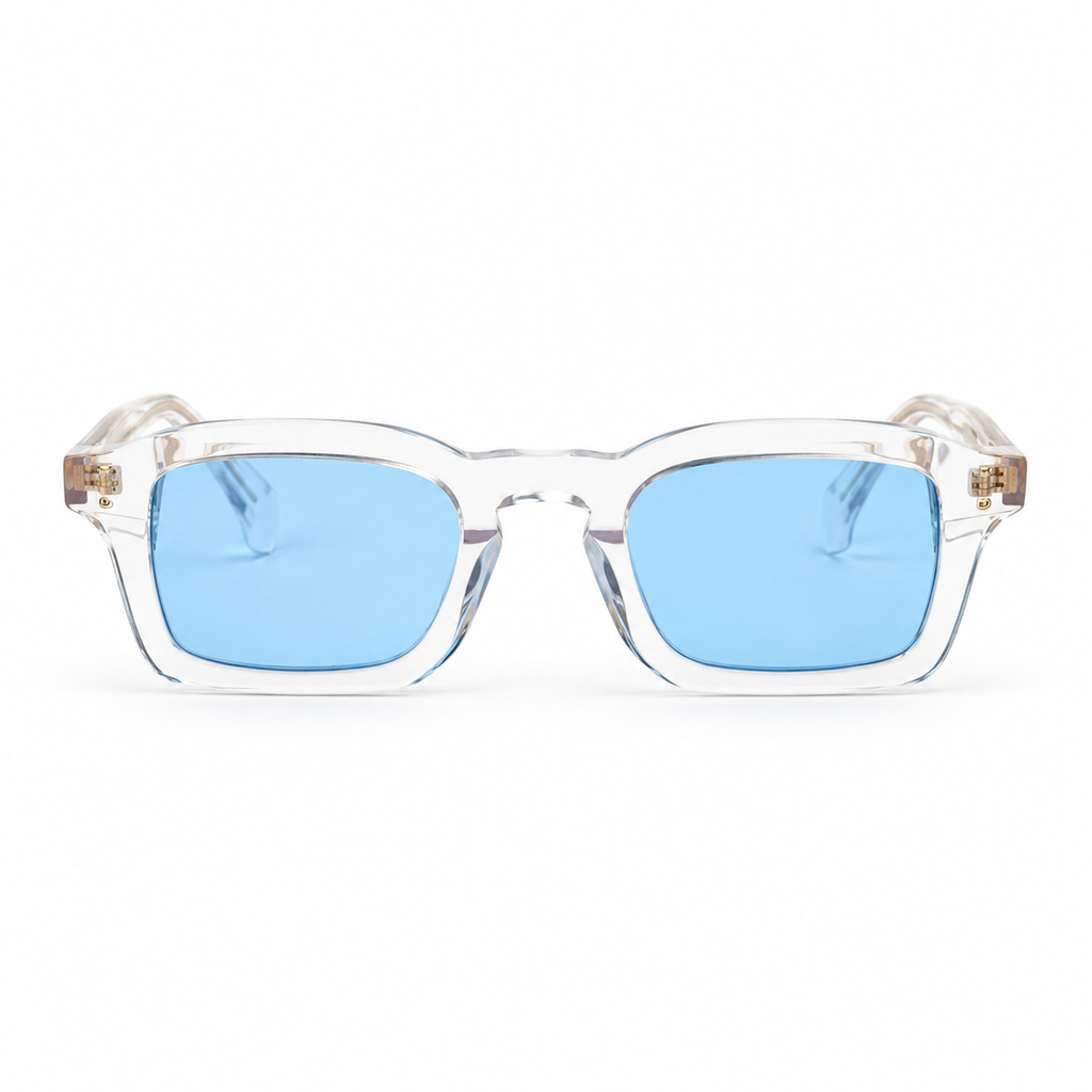 OZ Eyewear Monture transparente à verres bleu vif – vue de face