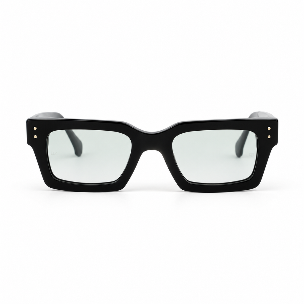 OZ Eyewear Monture noire rectangulaire OZ – vue de face