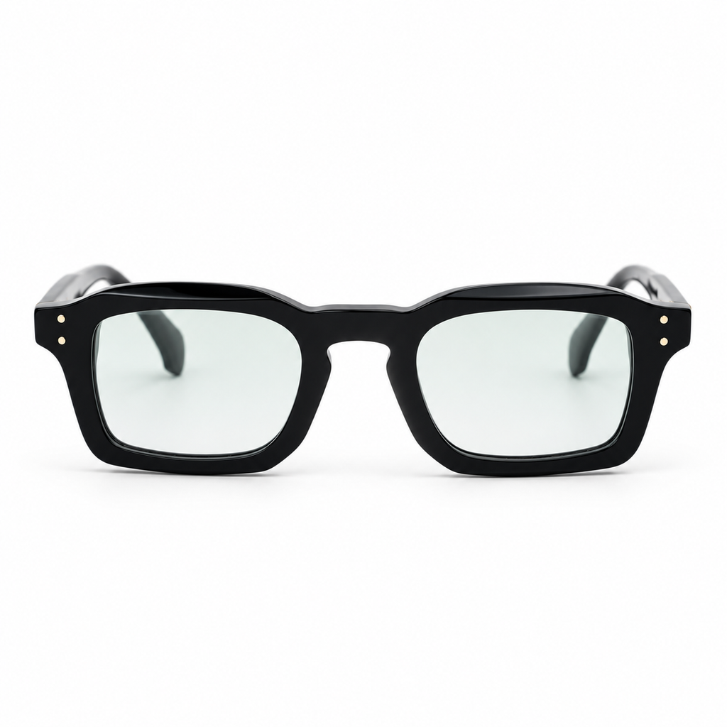 OZ Eyewear Monture noire rectangulaire à détail OZ – vue de face