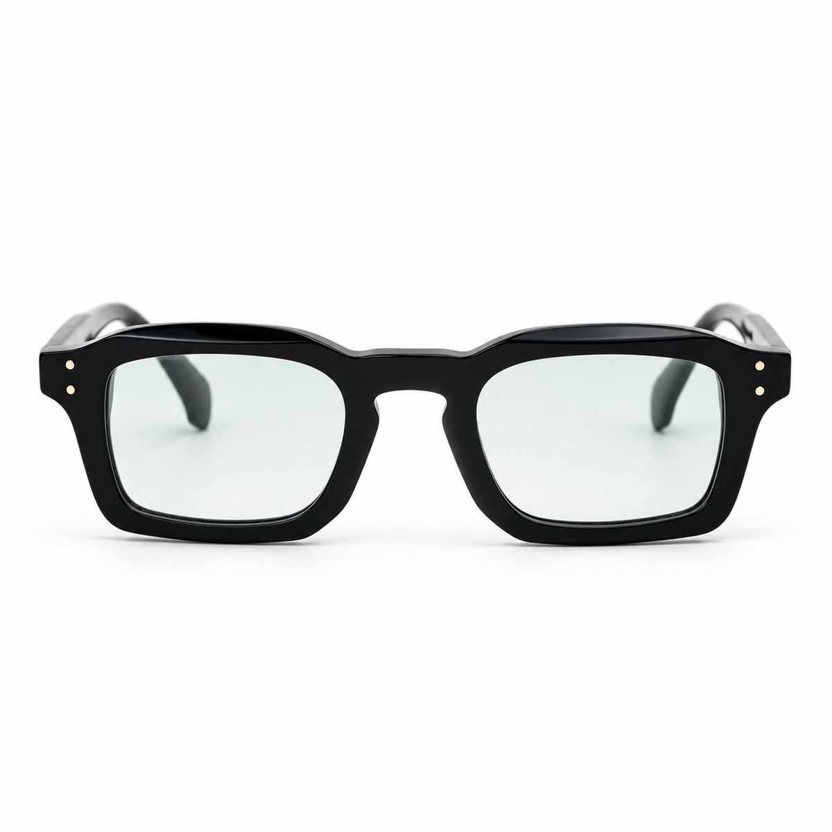 OZ Eyewear Monture noire rectangulaire à détail OZ – vue de face