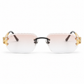OZ Eyewear Lunettes sans contour rose et or – vue de face