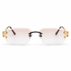 OZ Eyewear Lunettes sans contour rose et or – vue de face
