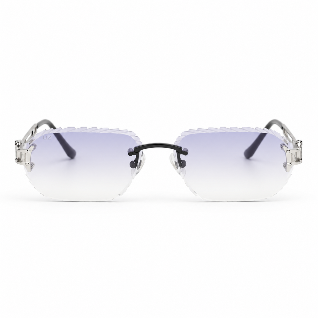 OZ Eyewear Lunettes sans contour à verres lilas – vue de face