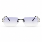 OZ Eyewear Lunettes sans contour à verres lilas – vue de face