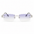 OZ Eyewear Lunettes sans contour à verres violets clairs – vue de face