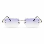 OZ Eyewear Lunettes sans contour à verres violets clairs – vue de face