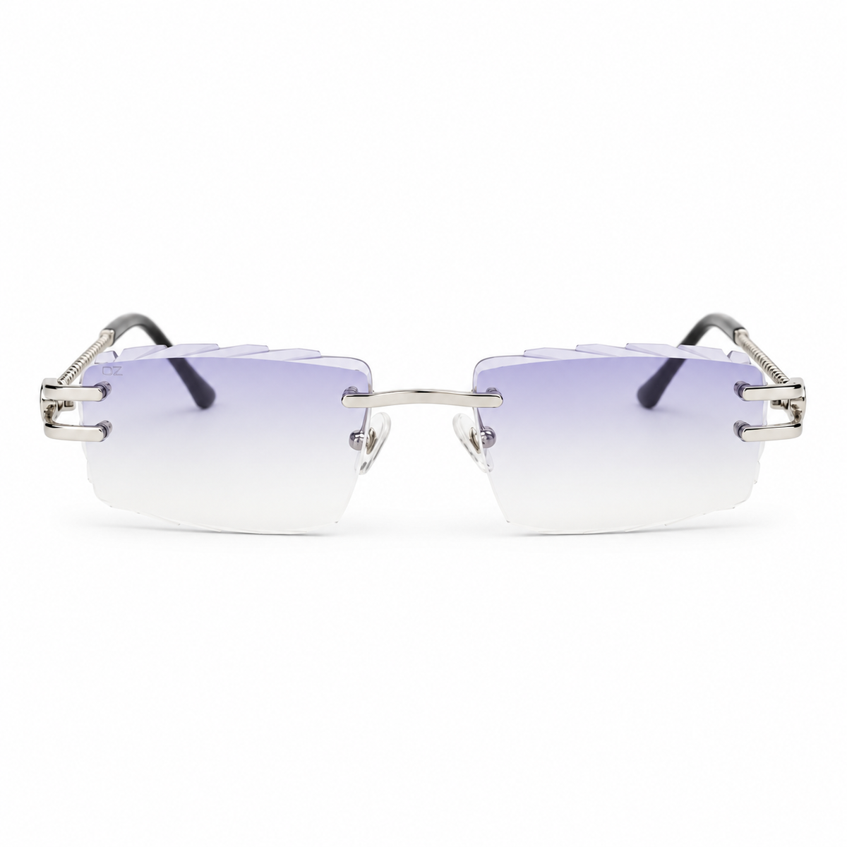 OZ Eyewear Lunettes sans contour à verres violets clairs – vue de face