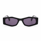 OZ Eyewear Monture noire graphique à verres violets – vue de face