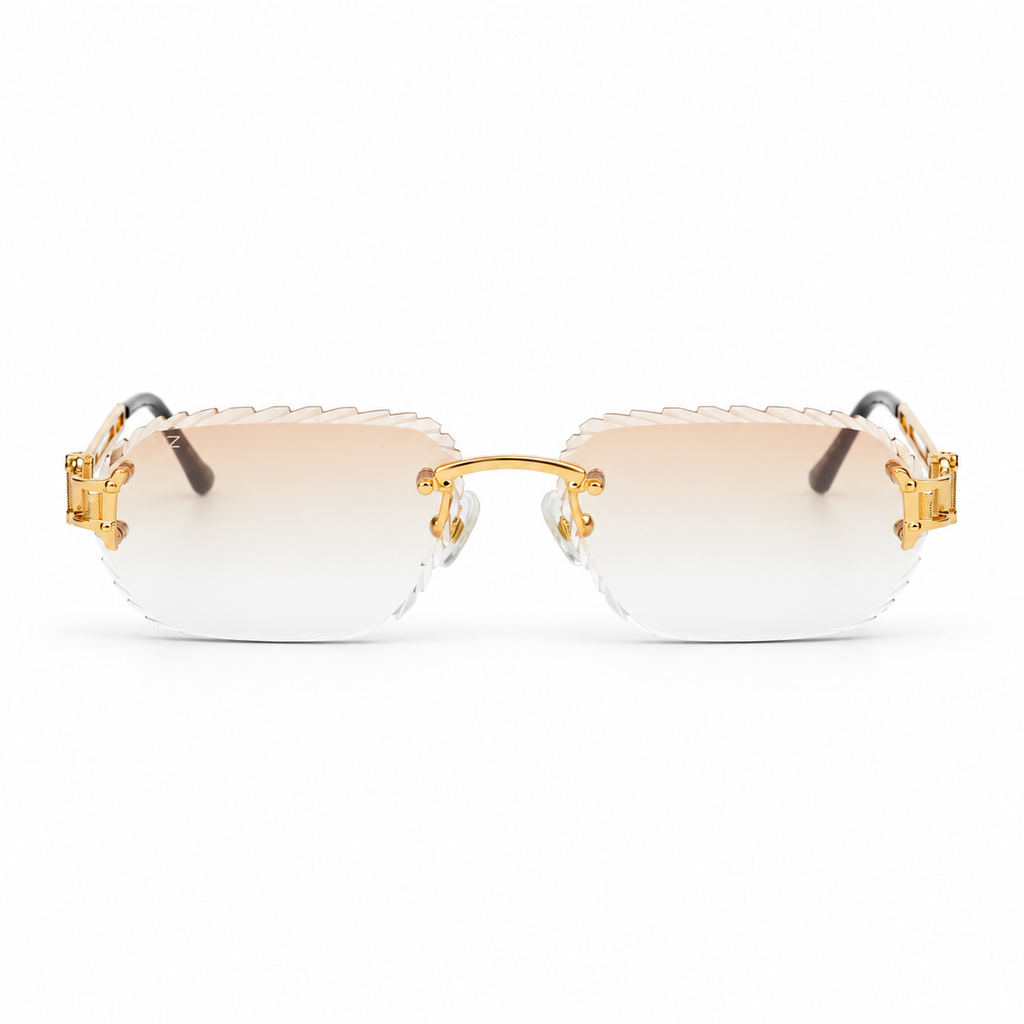 OZ Eyewear Lunettes sans contour rose doré – vue de face