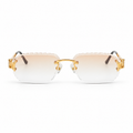 OZ Eyewear Lunettes sans contour rose doré – vue de face