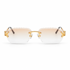 OZ Eyewear Lunettes sans contour rose doré – vue de face