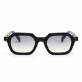 OZ Eyewear Monture noire carrée à verres gris – vue de face