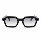 OZ Eyewear Monture noire carrée à verres gris – vue de face