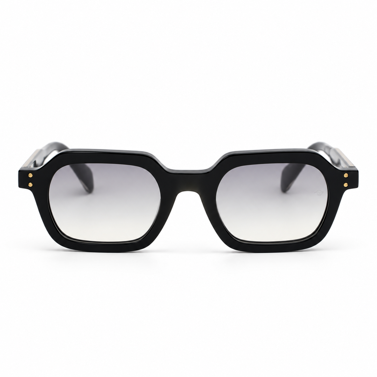 OZ Eyewear Monture noire carrée à verres gris – vue de face