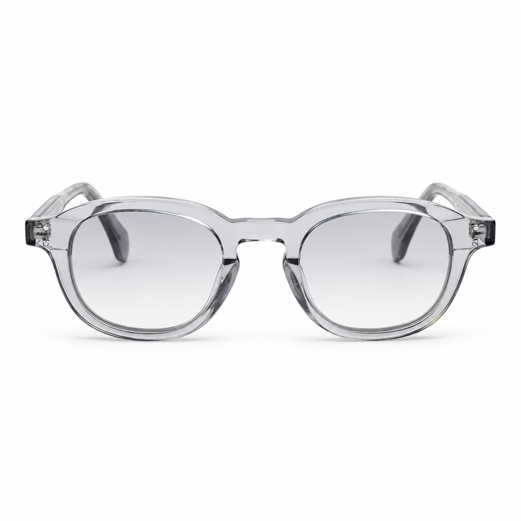 OZ Eyewear Monture gris transparent arrondie – vue de face