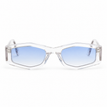 OZ Eyewear Monture transparente à détails argentés – vue de face