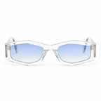 OZ Eyewear Monture transparente à détails argentés – vue de face