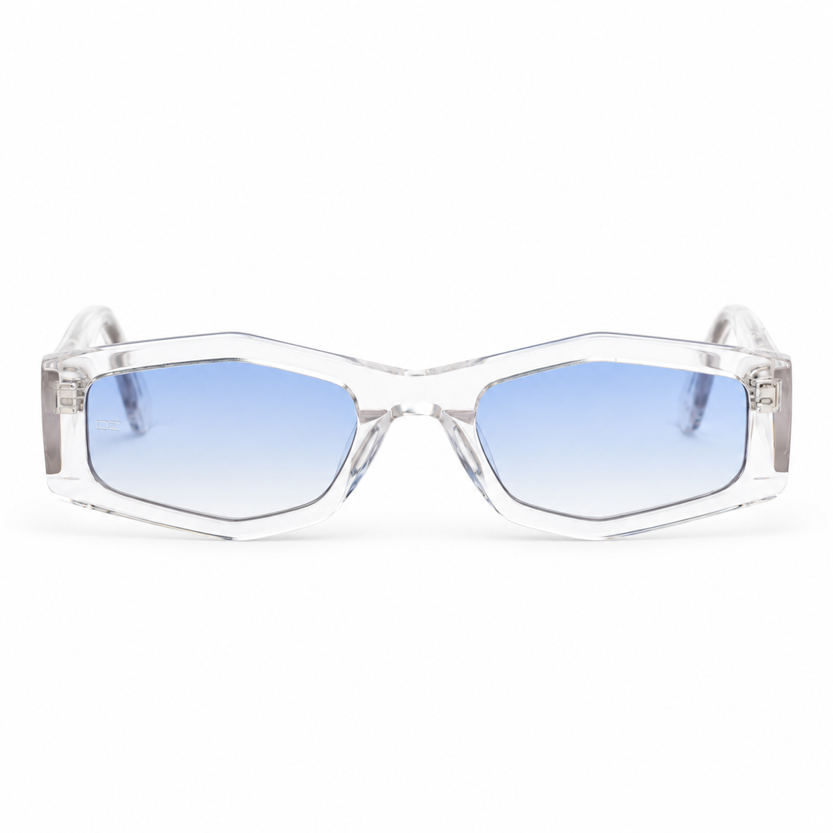 OZ Eyewear Monture transparente à détails argentés – vue de face