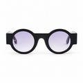 OZ Eyewear Monture noire arrondie à verres violets – vue de face