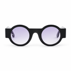 OZ Eyewear Monture noire arrondie à verres violets – vue de face