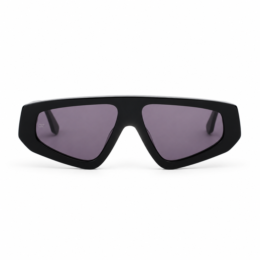 OZ Eyewear Monture noire à verres violets – vue de face