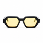OZ Eyewear Monture noire à verres jaunes – vue de face